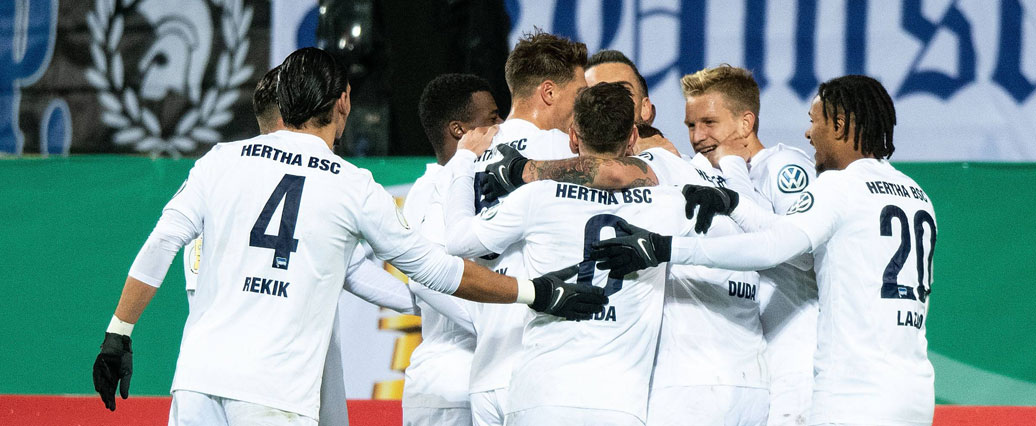 Hertha zieht ins Pokal-Achtelfinale ein