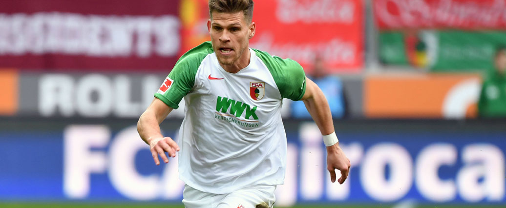 FC Augsburg: Florian Niederlechner nach Platzwunde im Tematraining