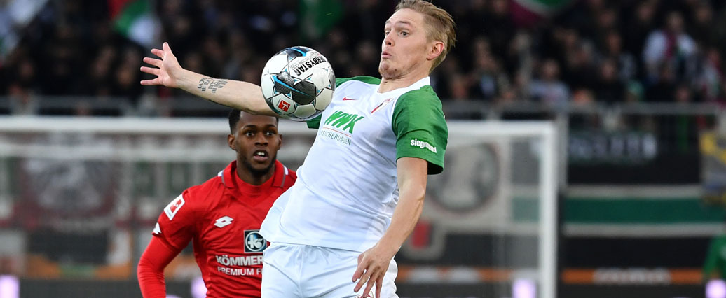 FC Augsburg: Fredrik Jensen steht weiterhin auf der Ausfallliste