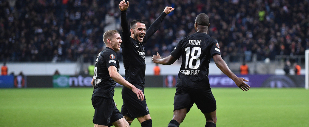 Eintracht Frankfurt übernimmt in Europa League die Tabellenführung