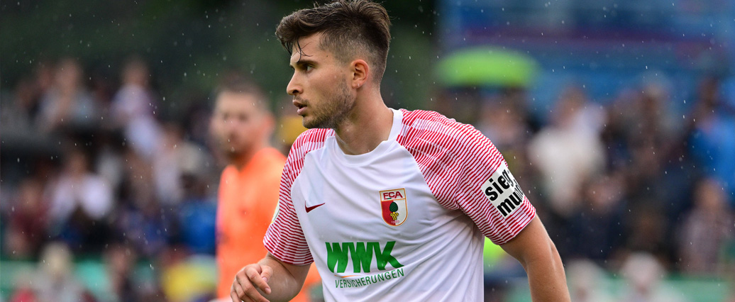 FC Augsburg: Elvis Rexhbeçaj im Teamtraining dabei
